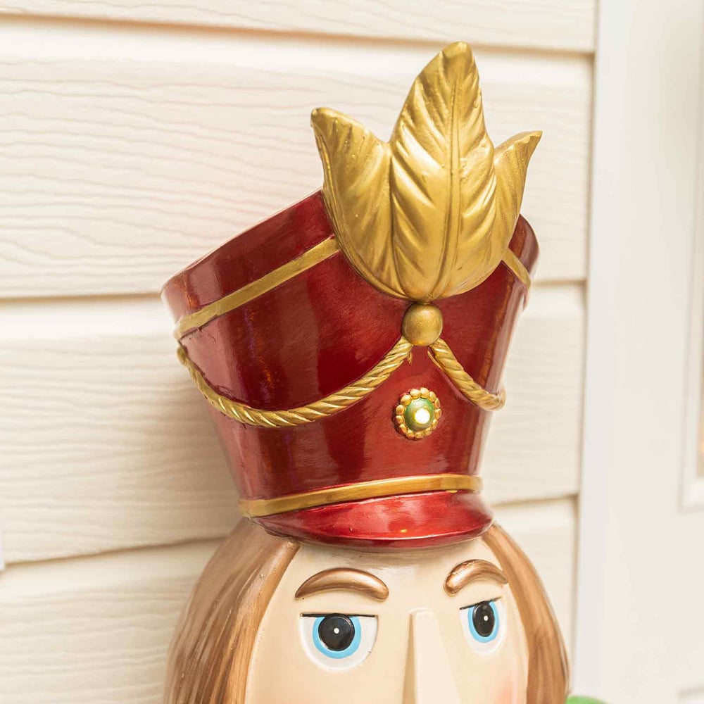 The Christmas Centre Red Green and Blue LED Lights Traditional Nutcracker Soldier 4.5ft Image 6