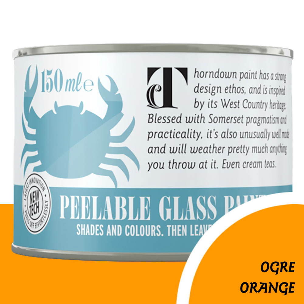 Thorndown Ogre Orange Peelable Glass Paint 150ml Image 3