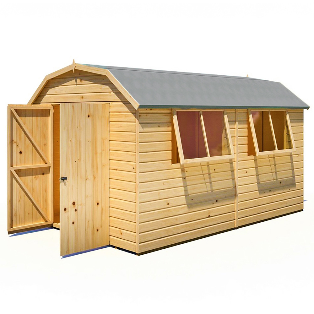 Shire Barn 12 x 8ft Double Door Shiplap Apex Garden Shed Image 4