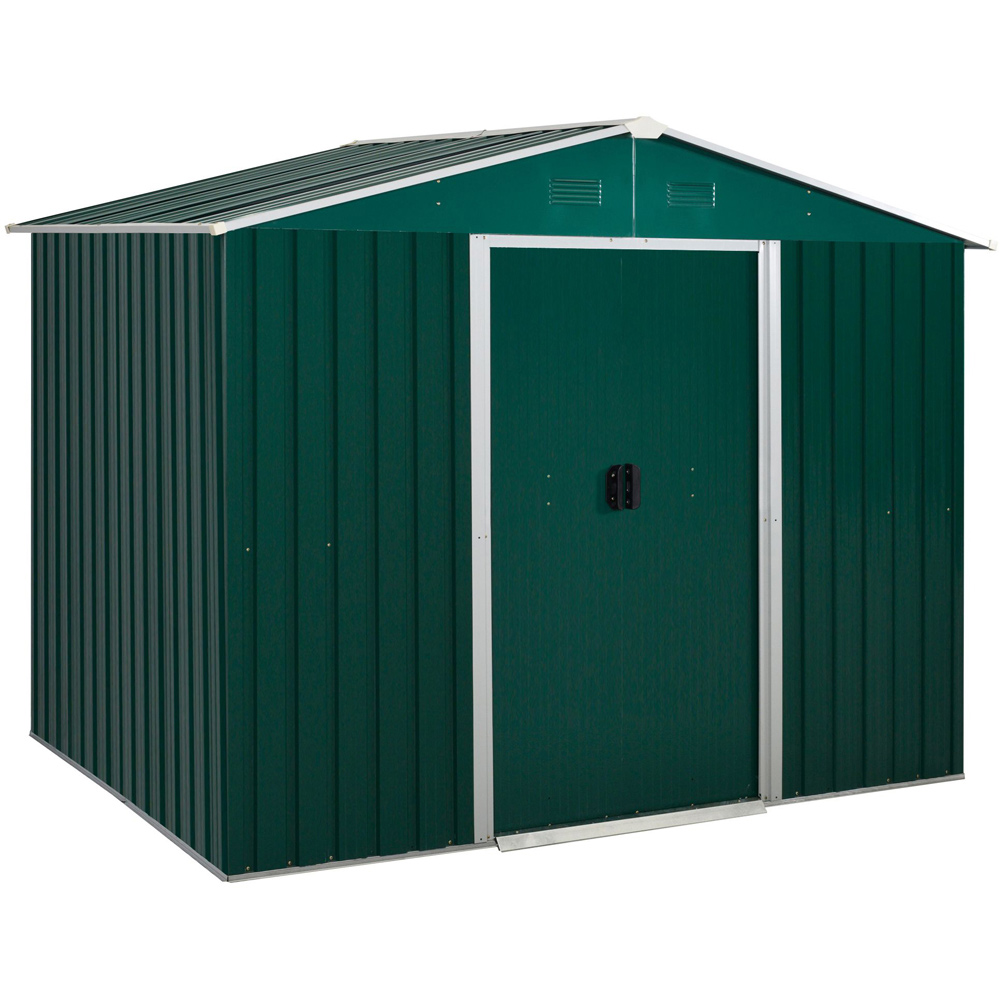 Outsunny 5.7 x 7.7ft Apex Sliding Door Tool Shed Image 1