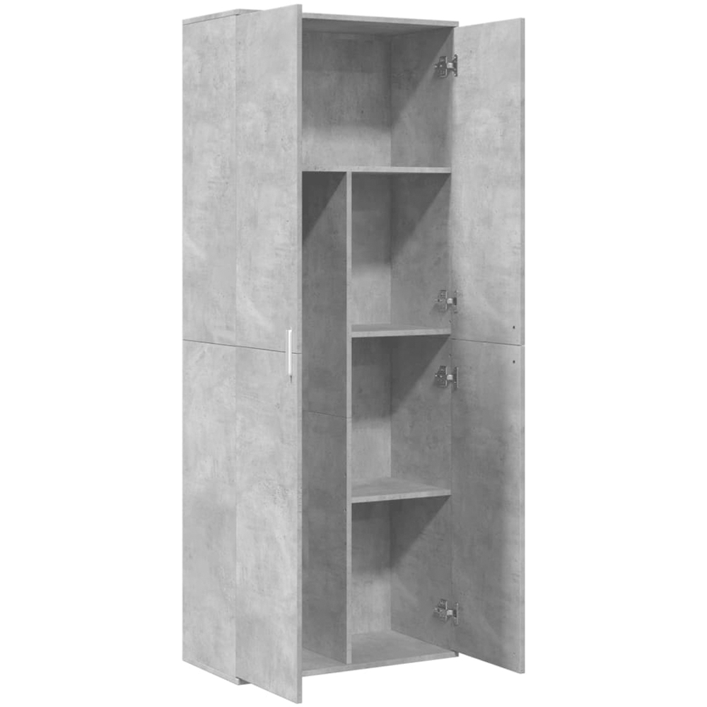 vidaXL 2 Door Concrete Grey High Cabinet Image 6