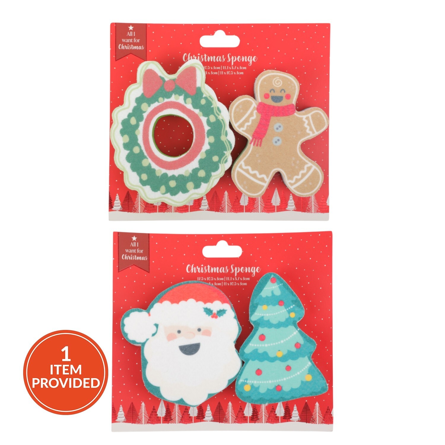 Christmas Sponge Set Image 1