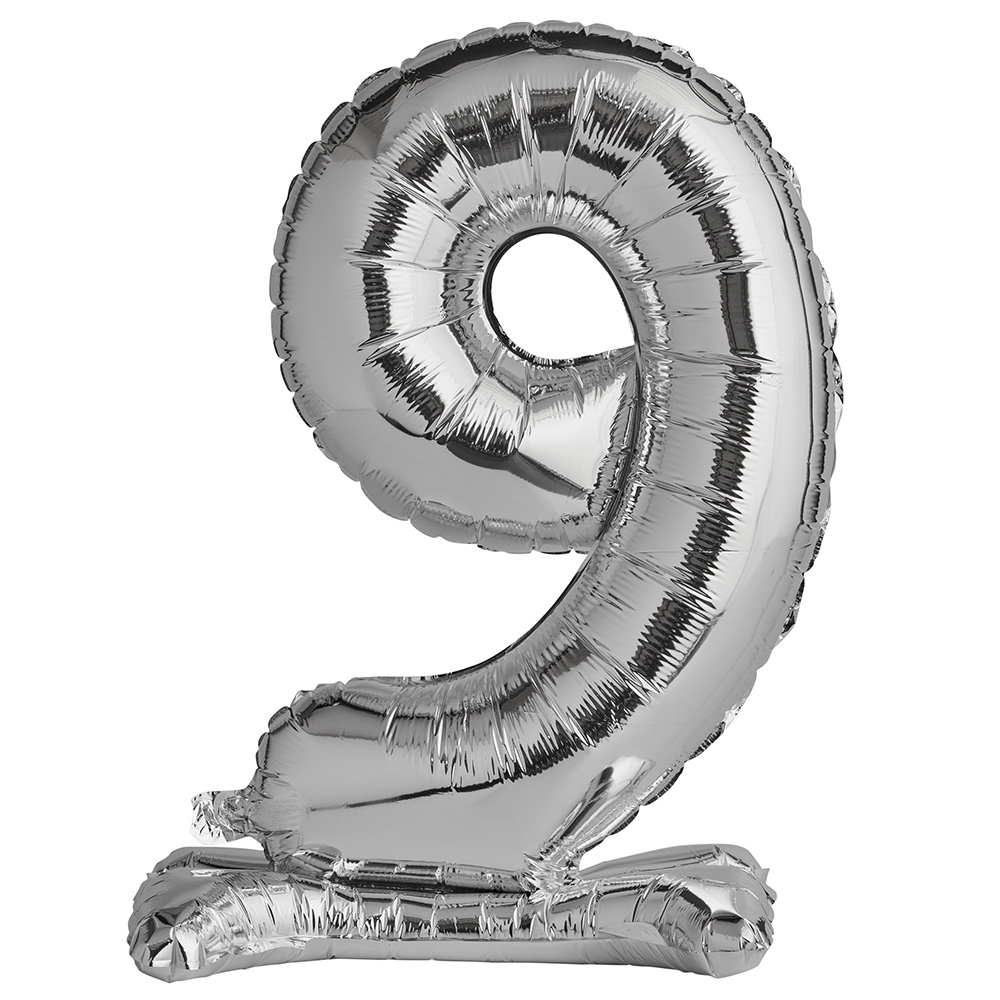 Wilko 30inch 9 Silver Foil Air Filled Balloon Image 1