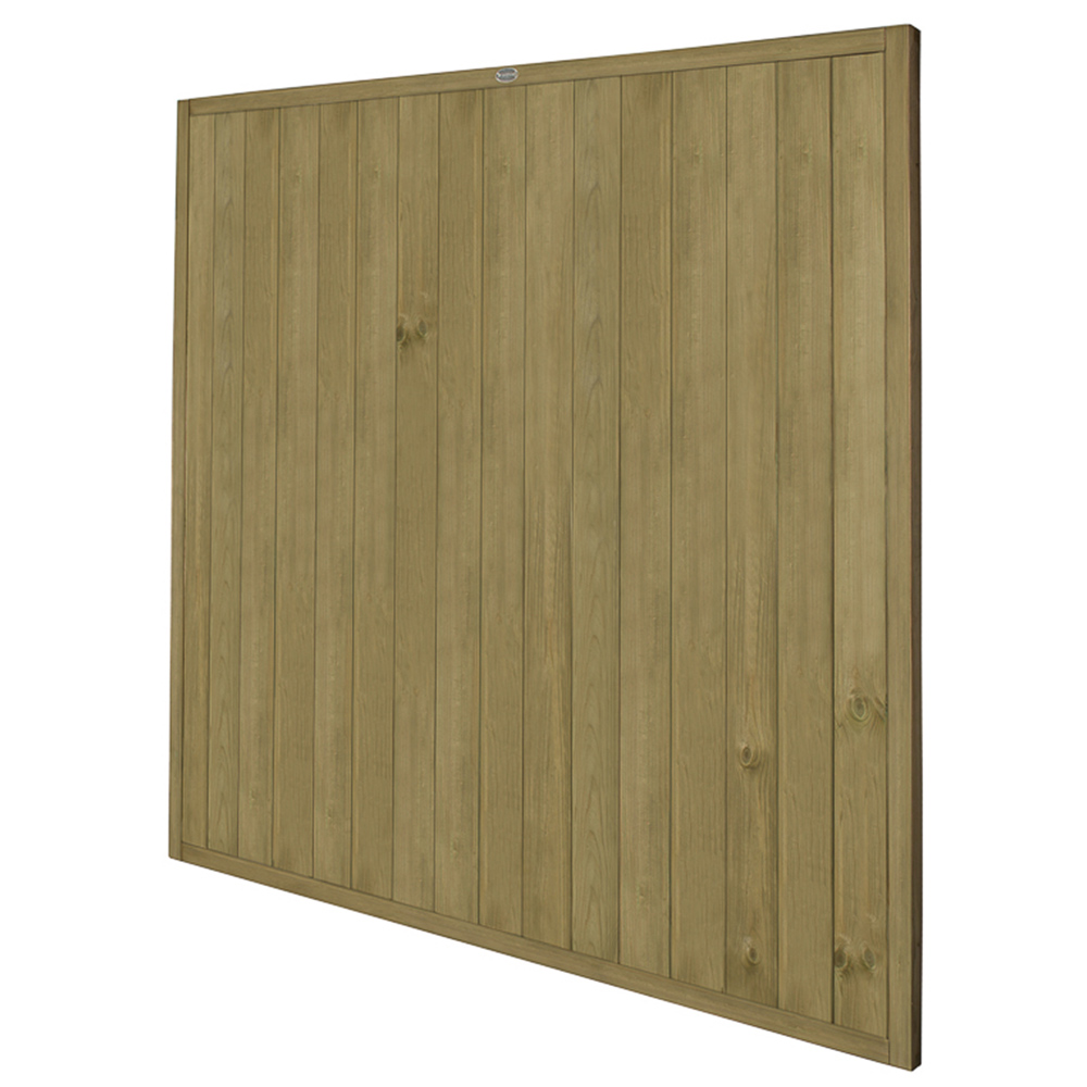 Forest Garden 6 x 6ft Vertical Tongue and Groove Fence Panel Image 2