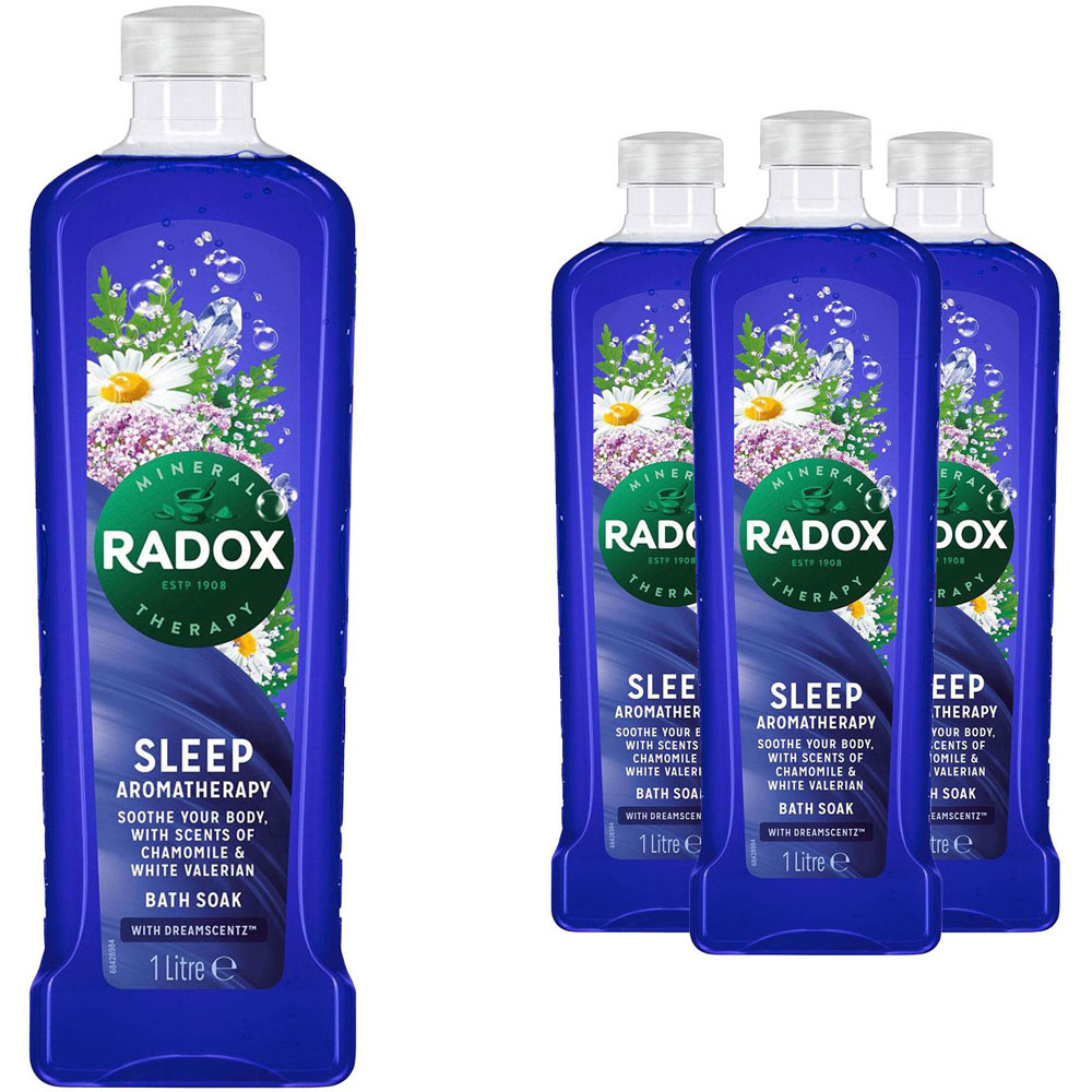 Radox Mineral Therapy Sleep Aromatherapy with Dream Scents Fragrance Bath Soak 1L 4 Pack Image 1