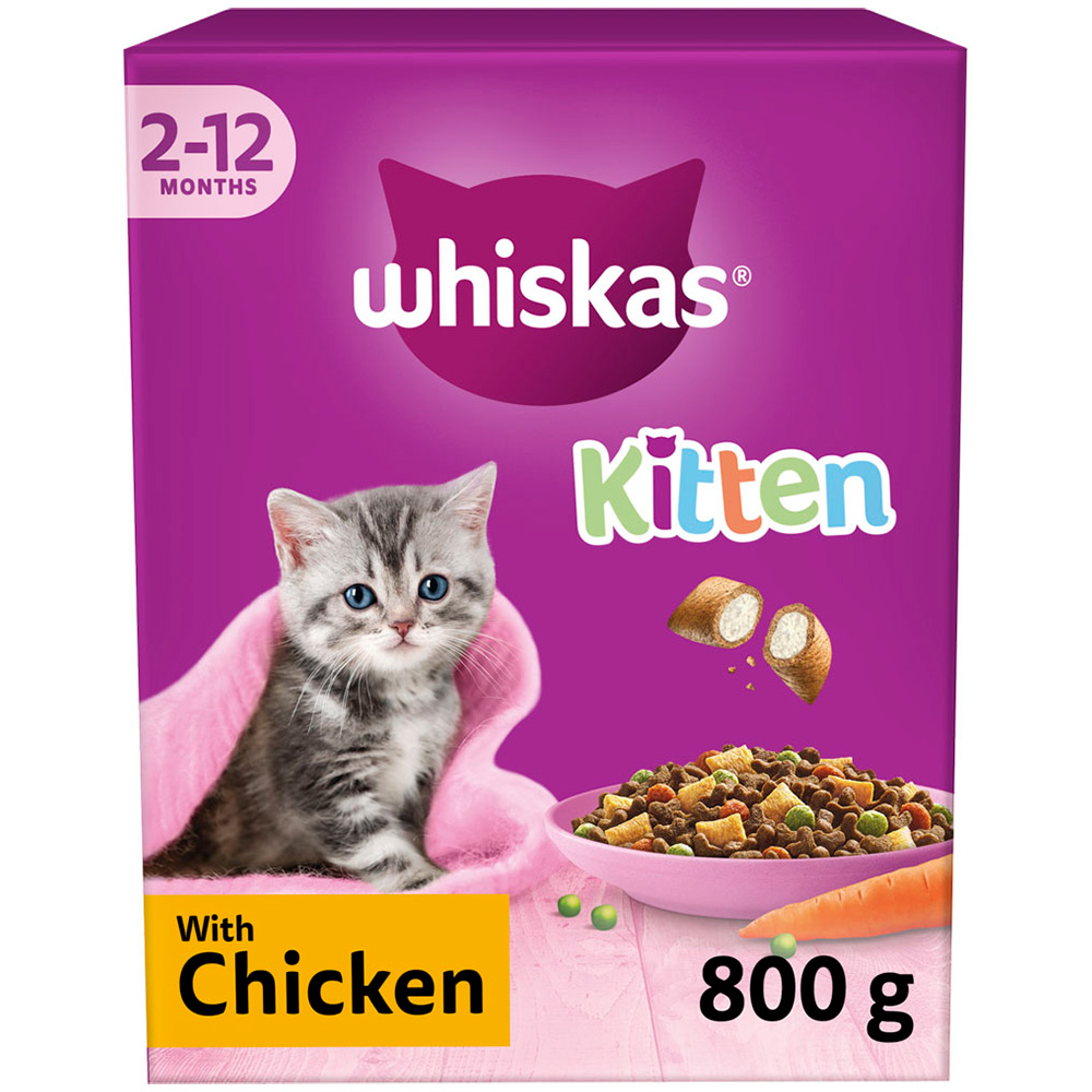Whiskas Kitten Chicken Flavour Dry Cat Food 800g Image 1