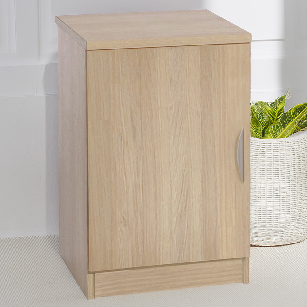 R White Cabinets Single Door Brown Desk Height Cupboard Image 1
