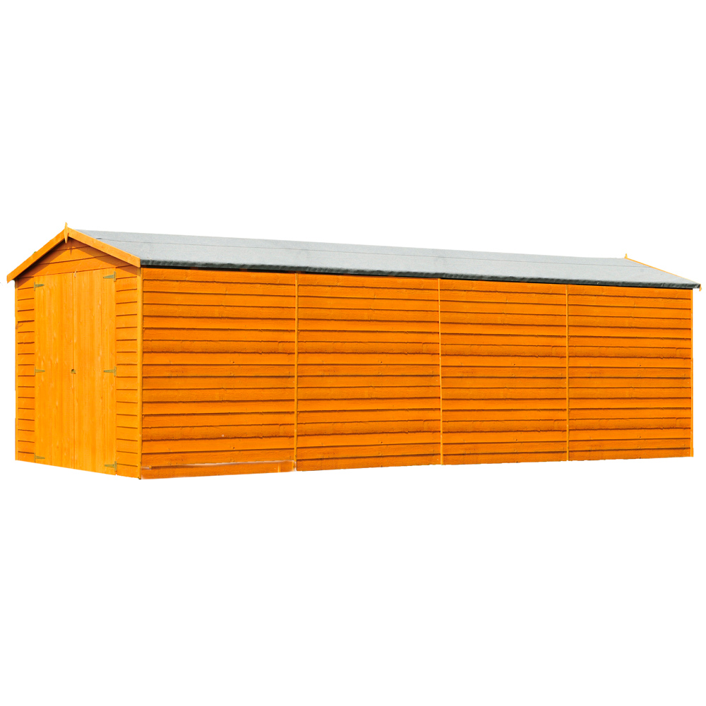 Shire 10 x 20ft Double Door Overlap Apex Wooden Shed Image 1