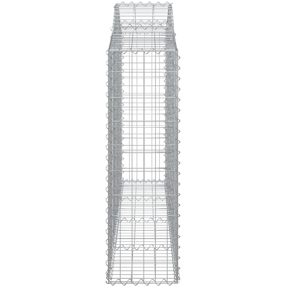 vidaXL Silver Galvanised Iron Arched Gabion Basket 200 x 30 x 100/120cm 3 Pack Image 3
