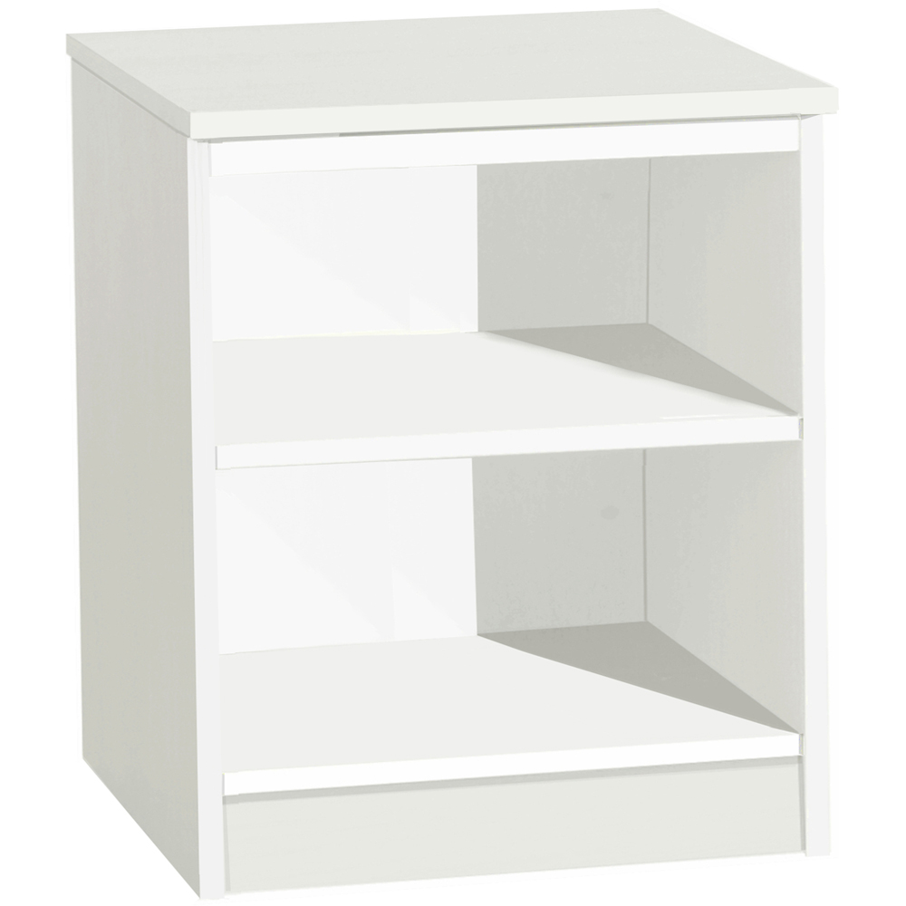 R White Cabinets 2 Shelf White Desk Height Wide Bookcase Image 2