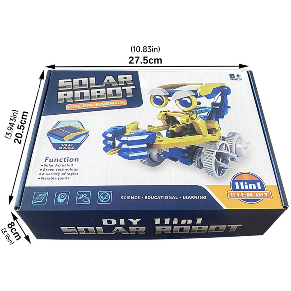 H&O Direct Kids 11-in-1 DIY Solar Robot Toy STEM Project Set Image 6