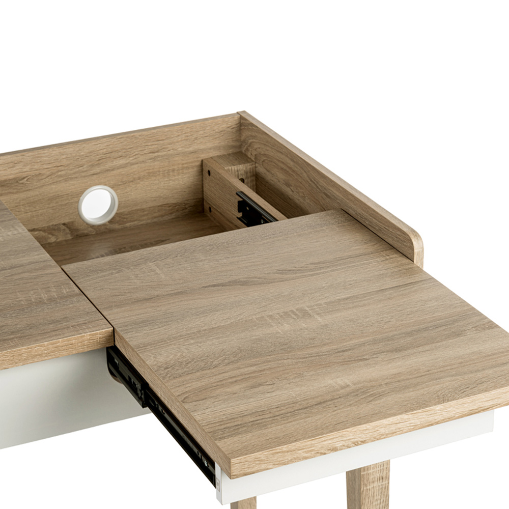 Teknik Office Giru Desk Sonoma Oak Effect and White Image 5