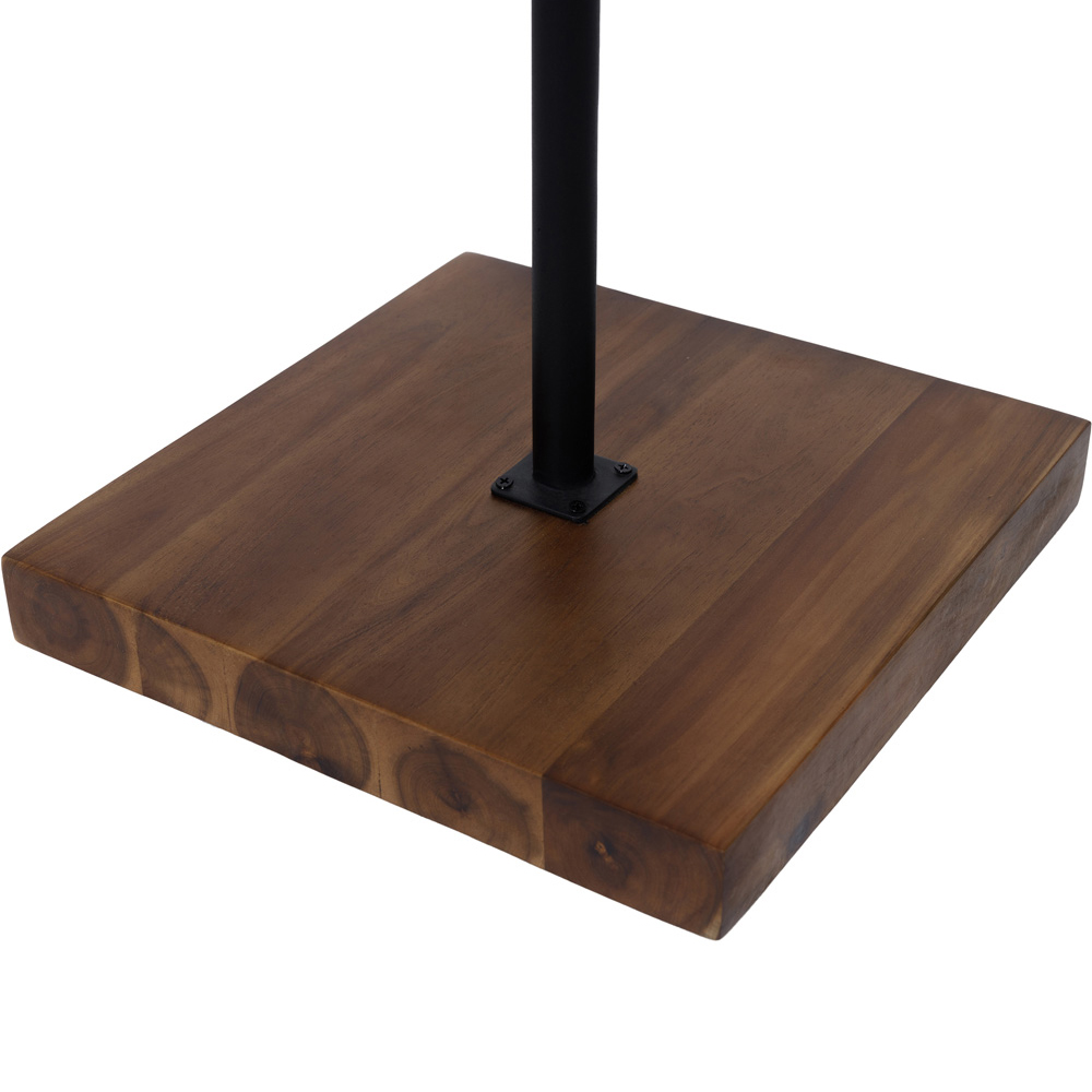 Charles Bentley Black and Acacia Hallway Coat Stand Wilko