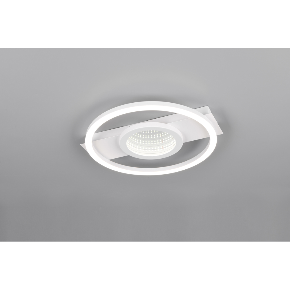 TRIO Wheeler White Matt Integrated LED Ceiling Light Image 2