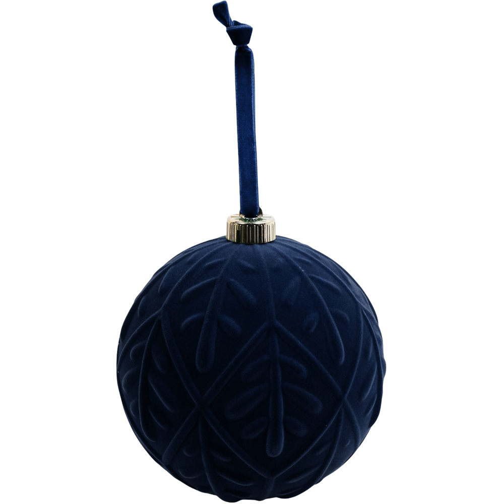 Pack of 4 Decorative Flocked Baubles Image 3