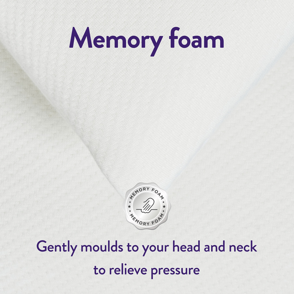 Slumberdown White Memory Plus Firm Pillow Image 5