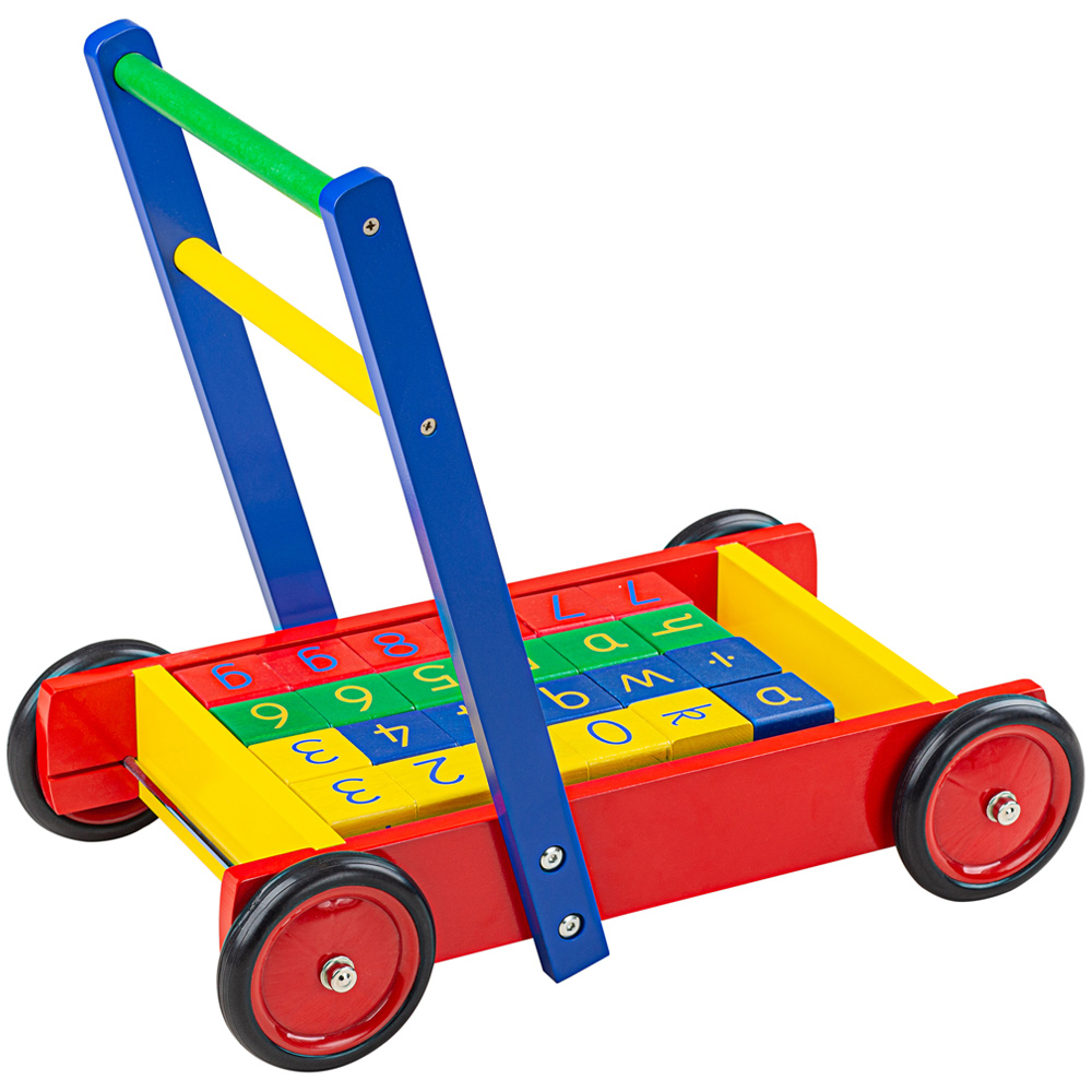 Tidlo Wooden Babywalker with ABC Blocks Image 1