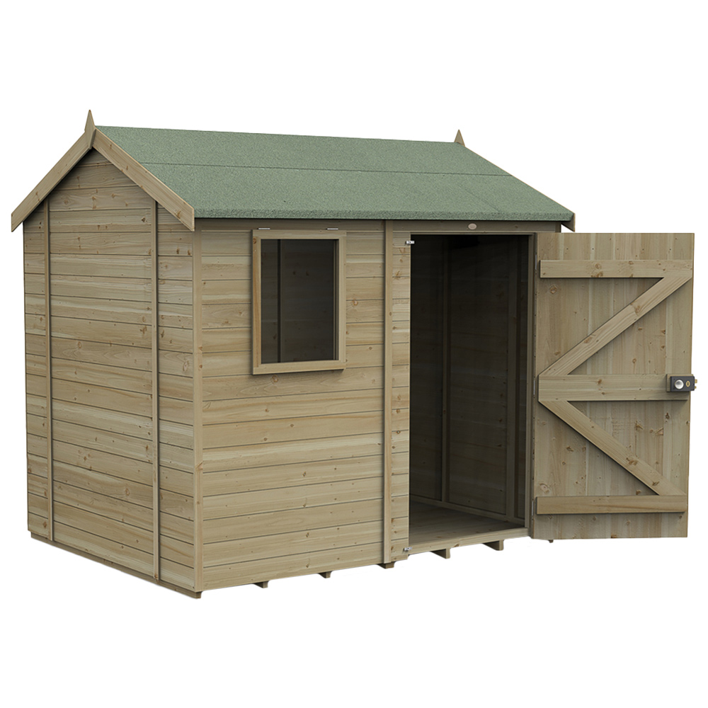 Forest Garden Timberdale 8 x 6ft Pressure Treated Reverse Apex Shed Image 3