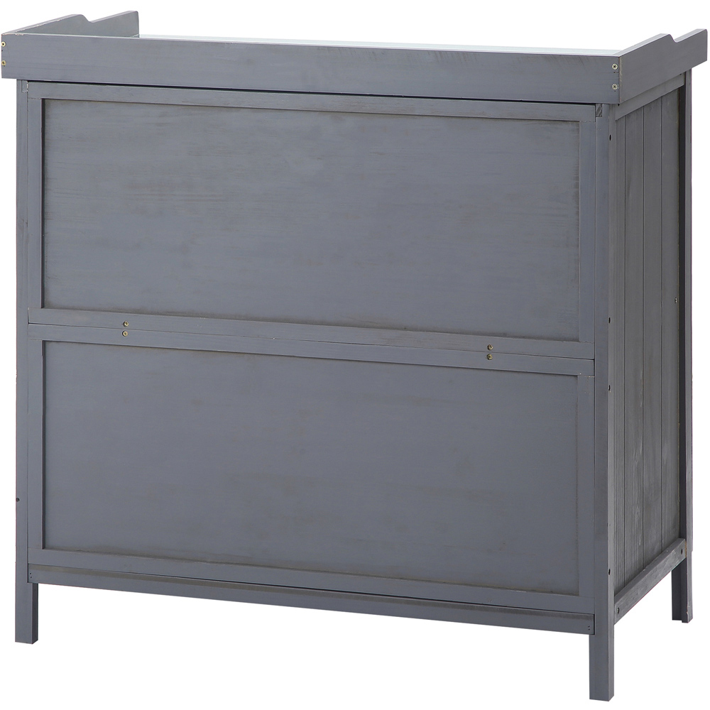 Outsunny 3.2 x 1.6ft Grey Garden Storage Cabinet Image 3