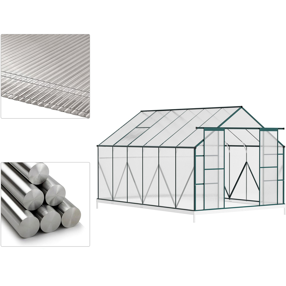 Outsunny Aluminium 8 x 12.3ft Polytunnel Greenhouse Image 7