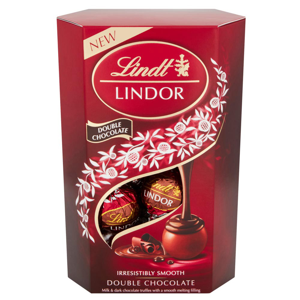 Lindt LINDOR Double Chocolate Truffles 200g Image 1