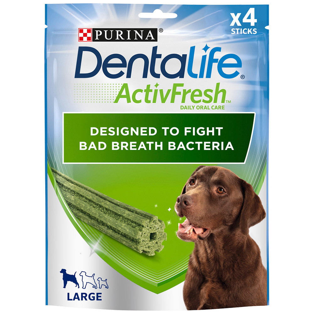 Purina Dentalife ActivFresh Large Dog Sticks 4 Pack Image 1