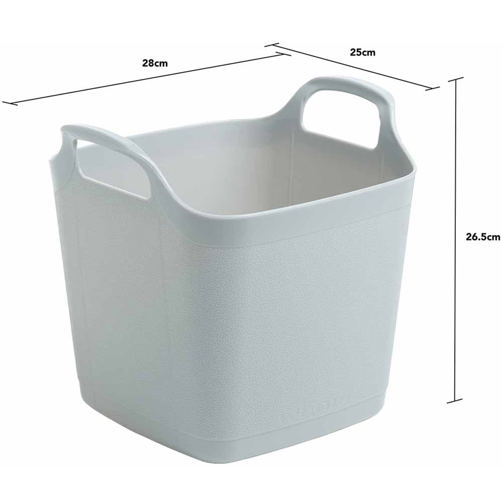 Wham 8L Grey Flexi Store Square Storage Tub 4 Pack Image 4