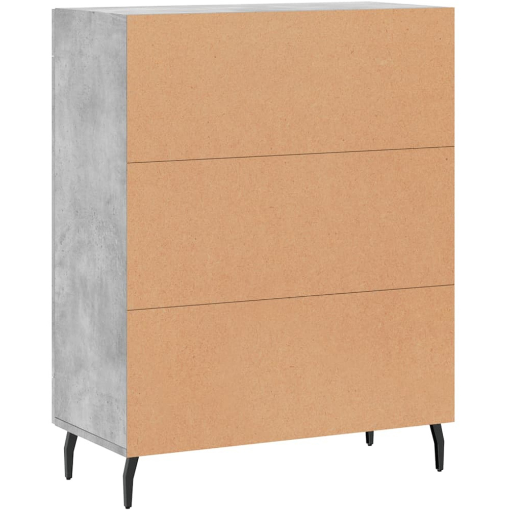 vidaXL 2 Door 3 Shelf Concrete Grey Sideboard Image 8
