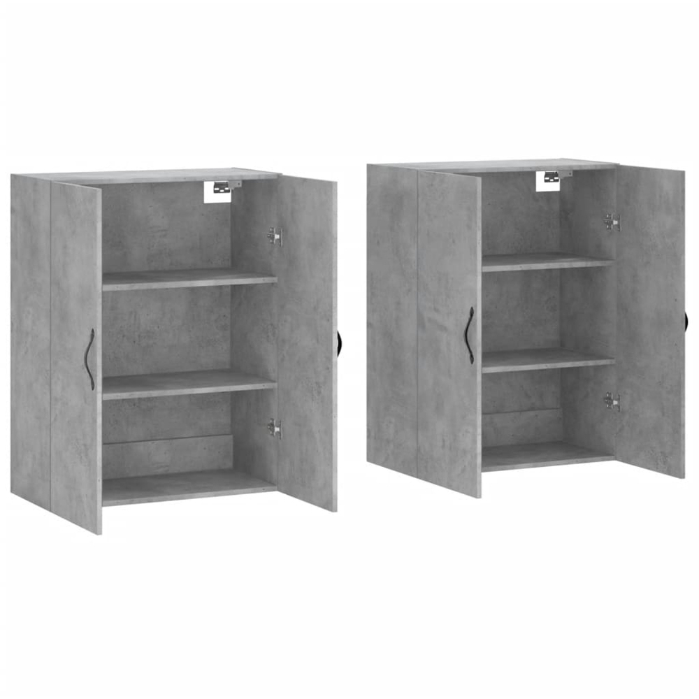 vidaXL 2 Door Concrete Grey Wall Mounted Cabinet 2 Pack Image 4