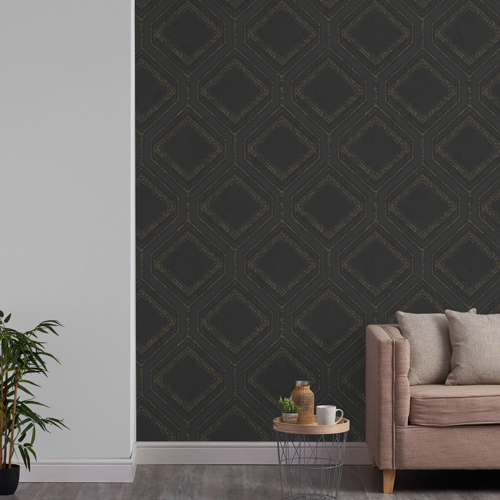 Superfresco Colours Savile Row Charcoal Wallpaper Image 4