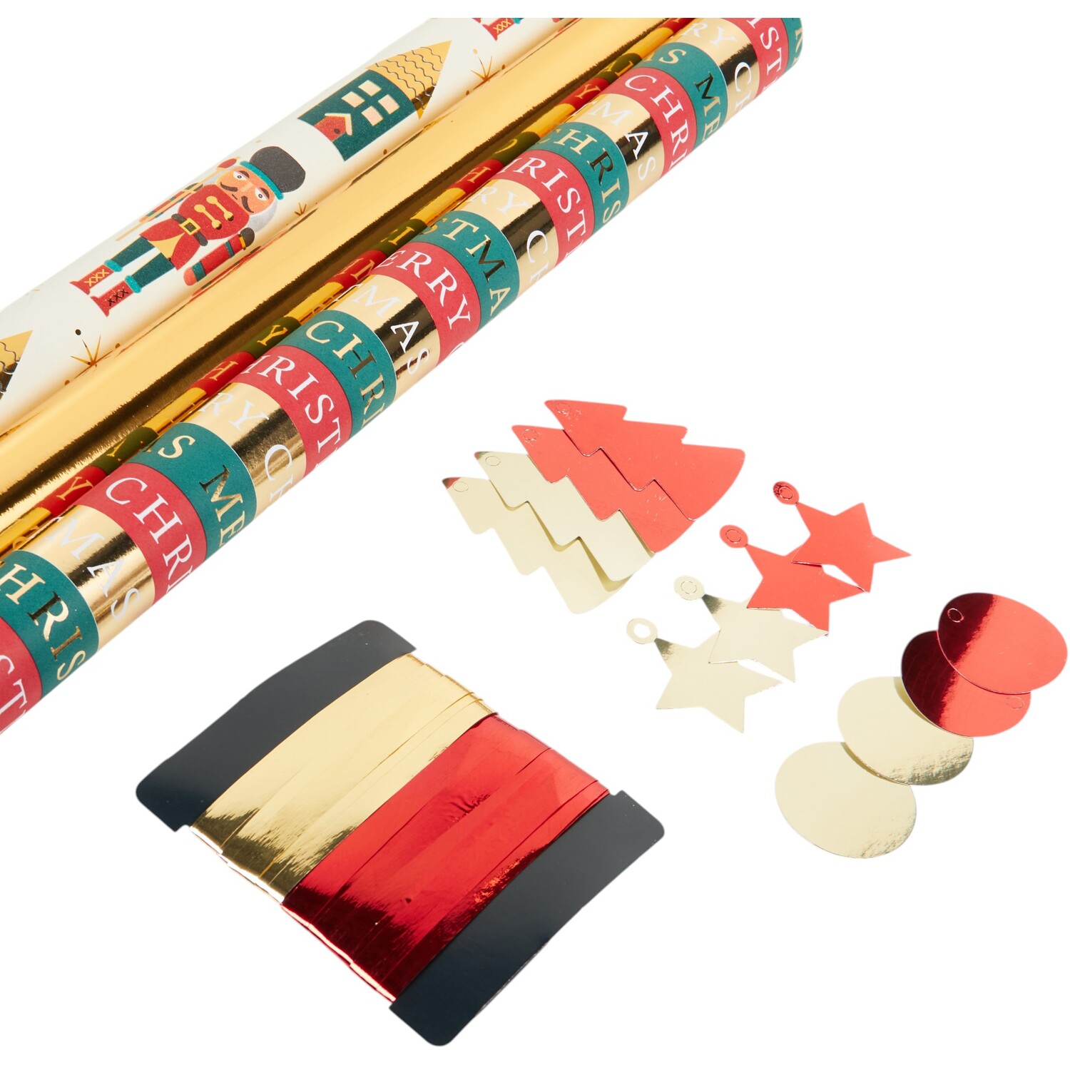17 Piece Luxury Gift Wrap Set Nutcracker Image 2