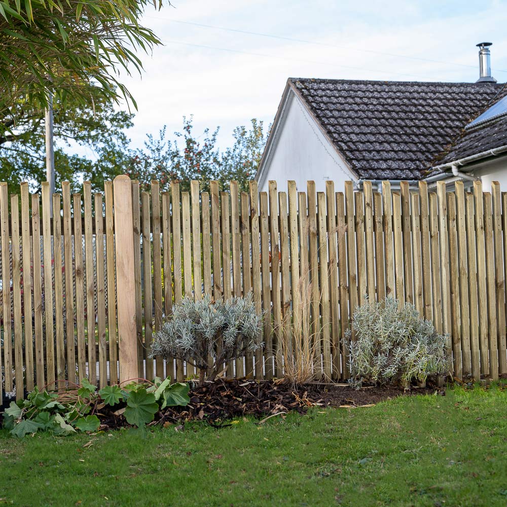 Forest Garden Picket Fencing Panel 6 x 3ft Image 1