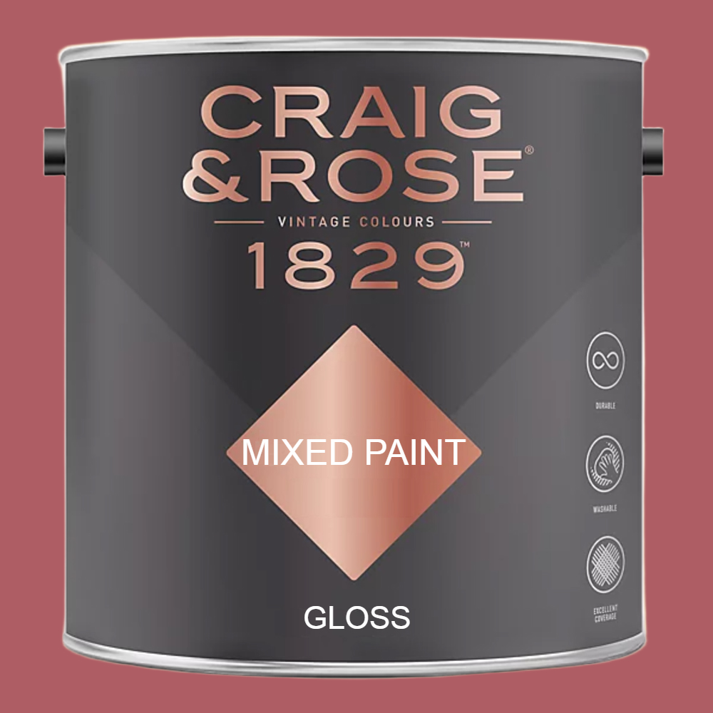 Craig & Rose 1829 Vintage Walls Wood and Metal Persian Rose Gloss Mixed Paint 2.5L Image 2