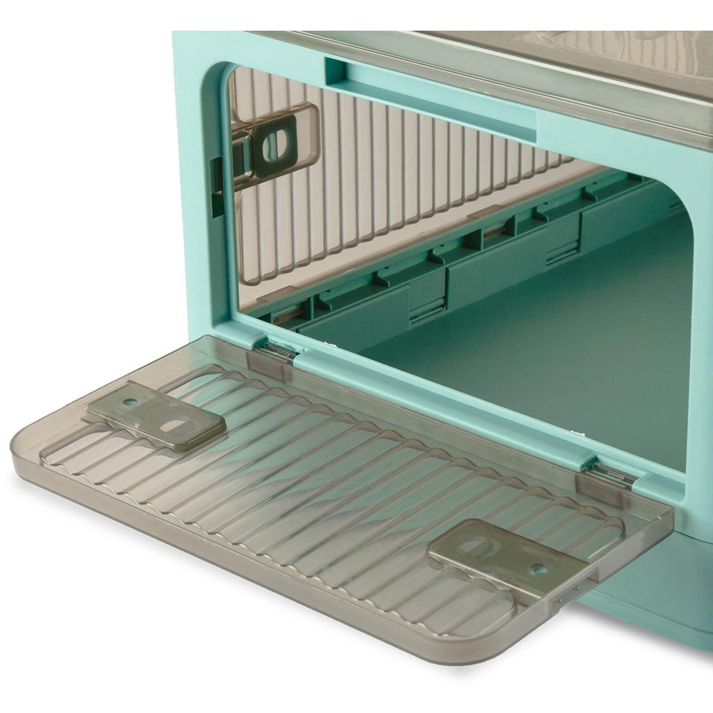 Sewing Online YN8885-BLUE 40L 5 Door Blue Plastic Stackable Storage Box with Wheels Image 4