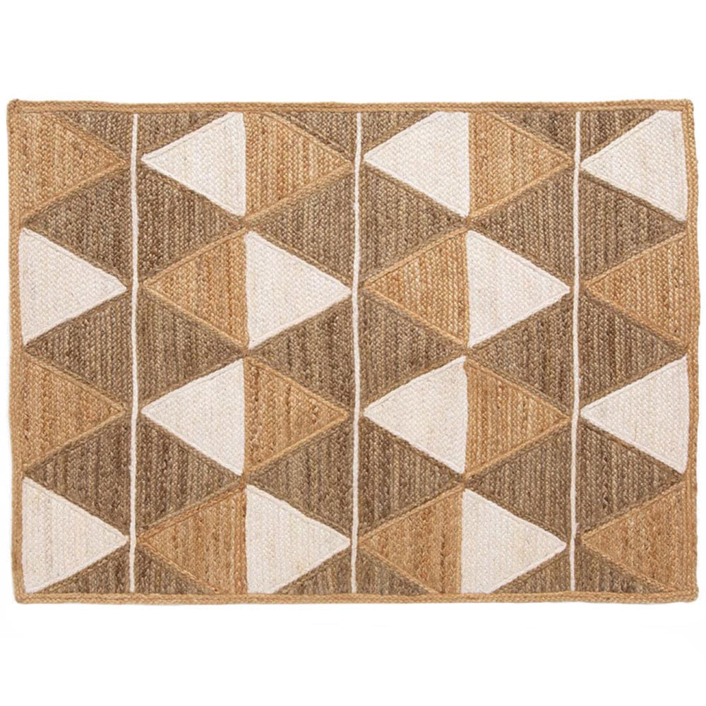 Prestbury Natural Geometry Braided Rug 120 x 170cm Image 1