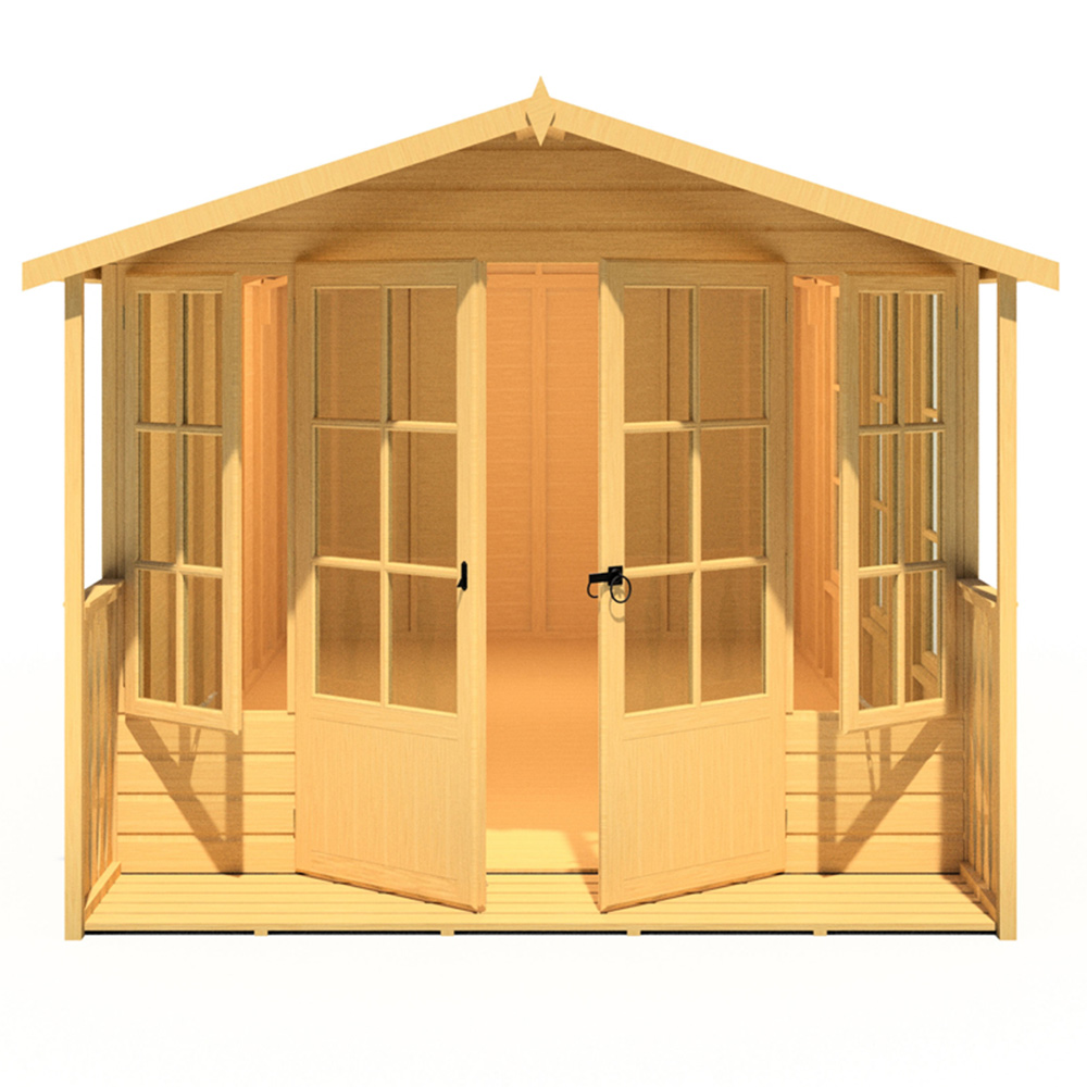 Shire Delmora 8 x 18ft Double Door Traditional Summerhouse Image 4