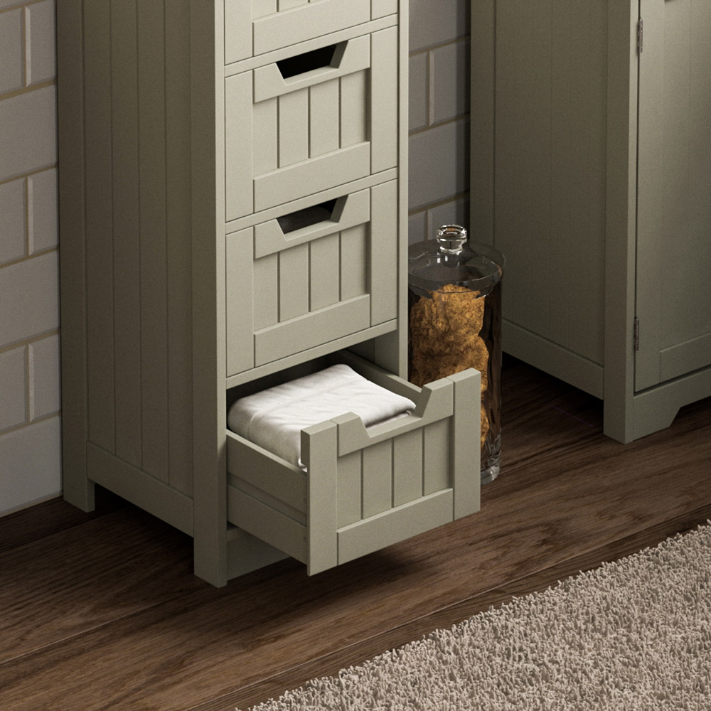 Lassic Bath Vida Priano Grey 4 Drawer Floor Cabinet Image 3