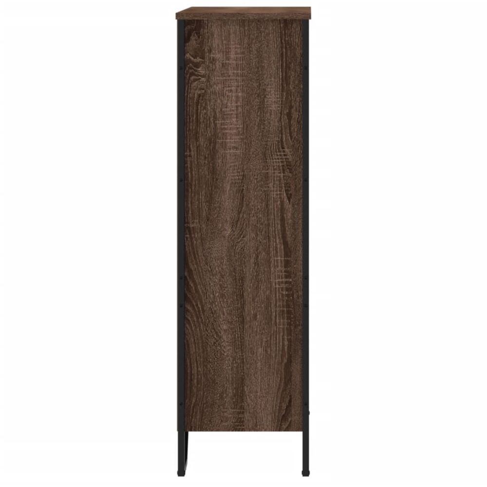 vidaXL 3 Shelf Brown Oak Bookcase Image 4