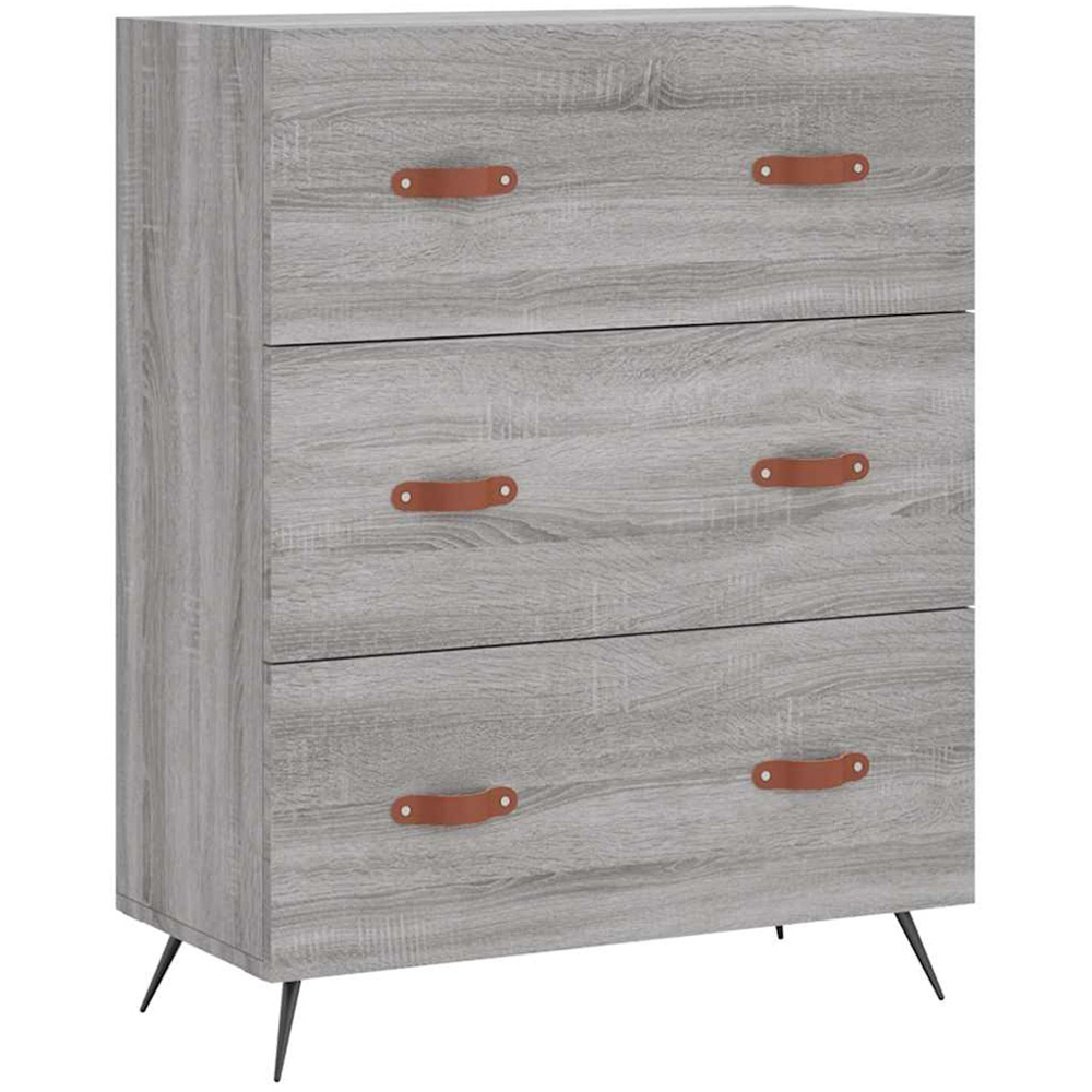 vidaXL 2 Door 3 Drawer Grey Sonoma Highboard Image 6