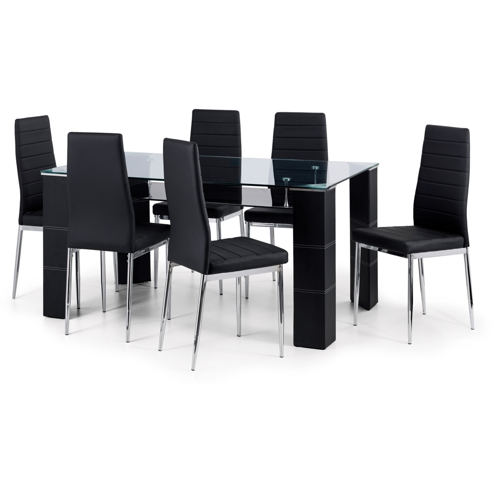 Julian Bowen Greenwich 6 Seater Glass Dining Table Image 3