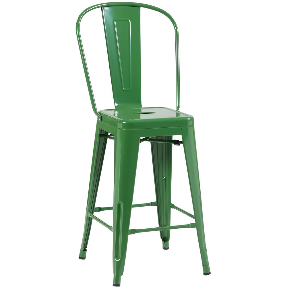 FWStyle Green Gloss Metal Bar Chair 4 Pack Image 2