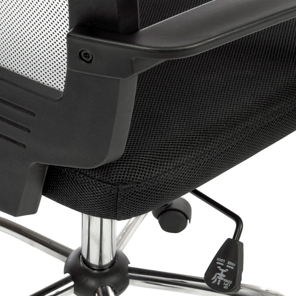 Teknik Star Black and White Mesh Swivel Office Chair Image 5