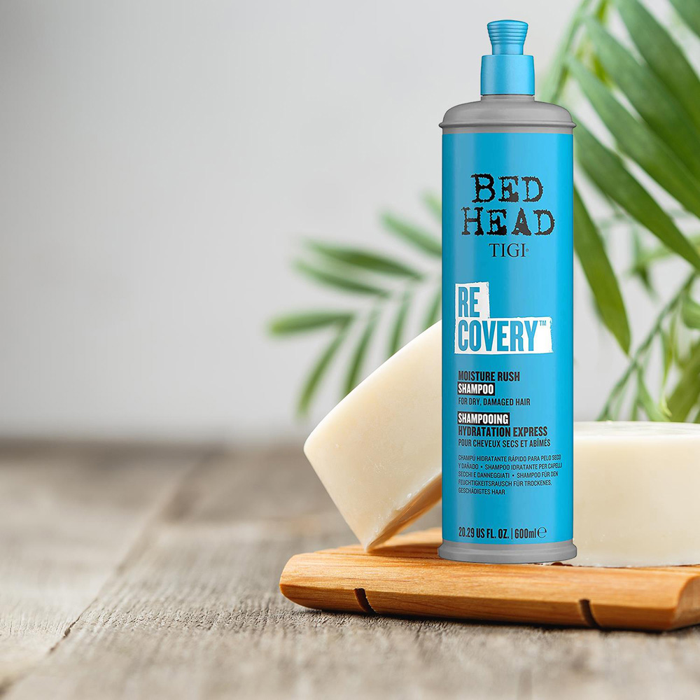TIGI Bed Head Recovery Dry Hair Hydrating Cleanser Moisturising Shampoo 600ml 3 Pack Image 2