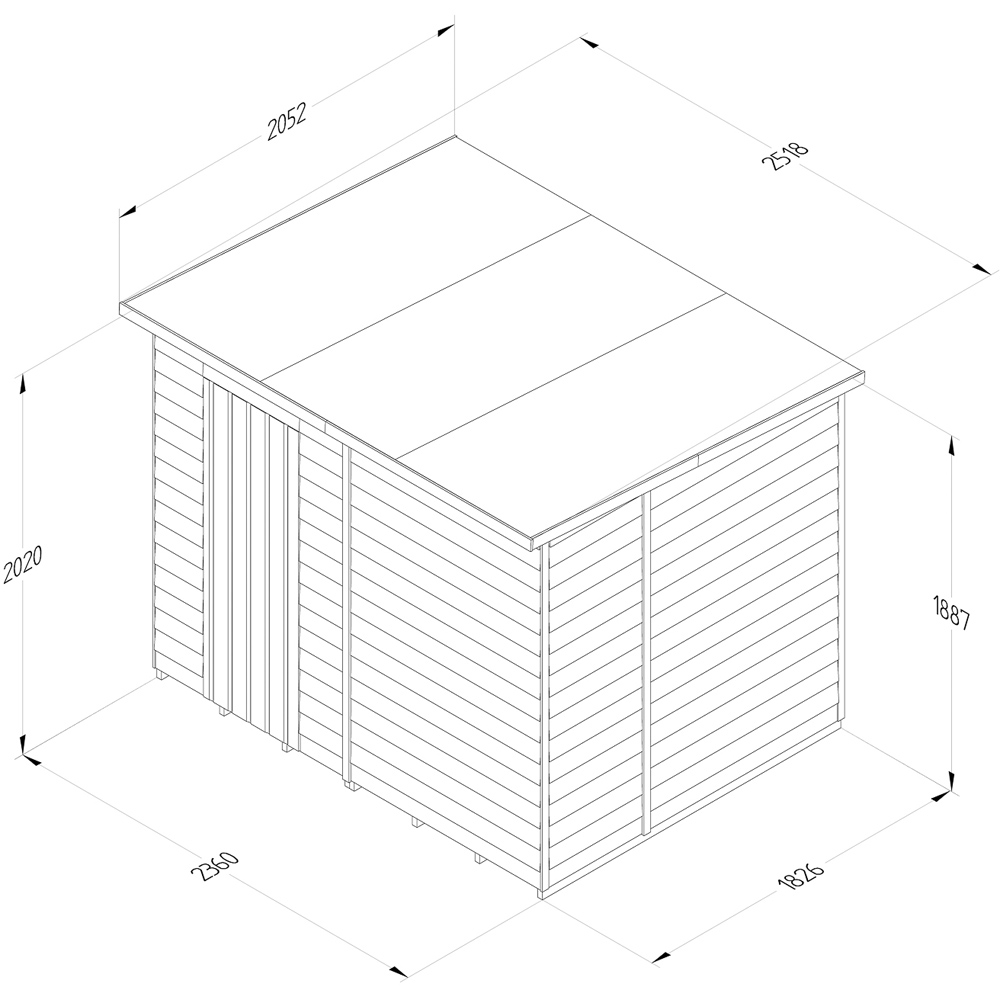 Forest Garden 4LIFE 8 x 6ft Pent Shed Image 9