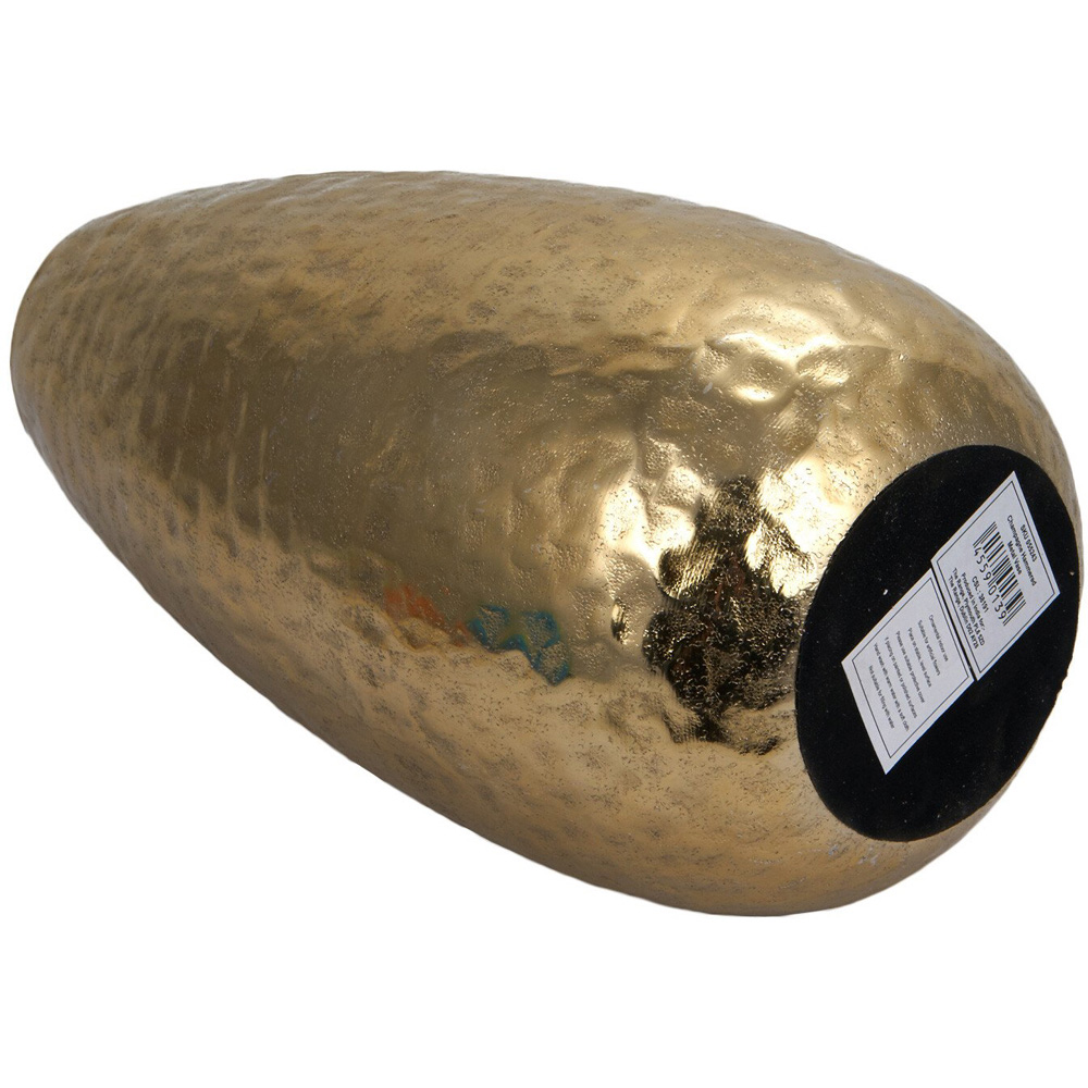 Hammered Champagne Metal Vase Image 4