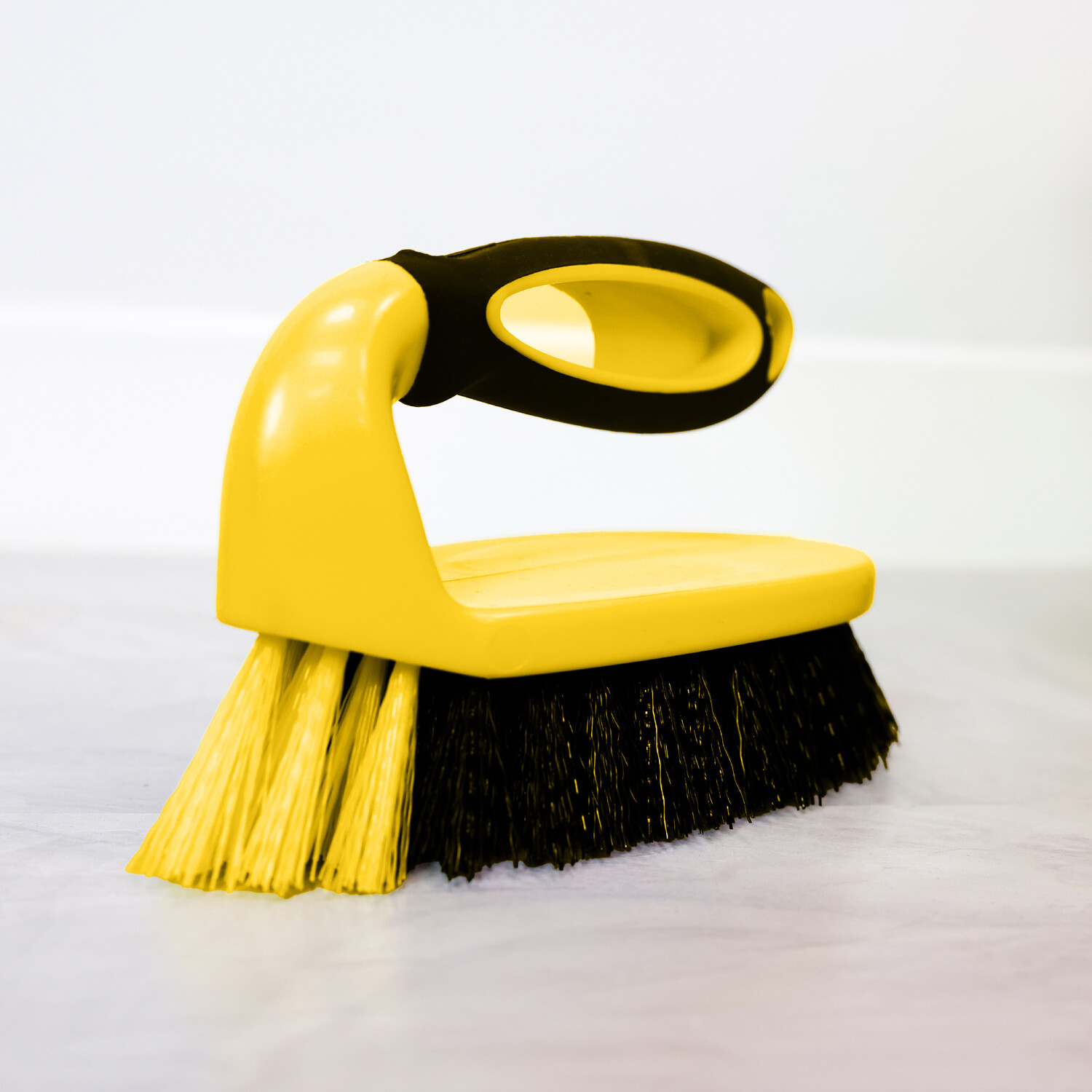 Bulldozer Soft Grip Scrub Brush Yellow Image 1