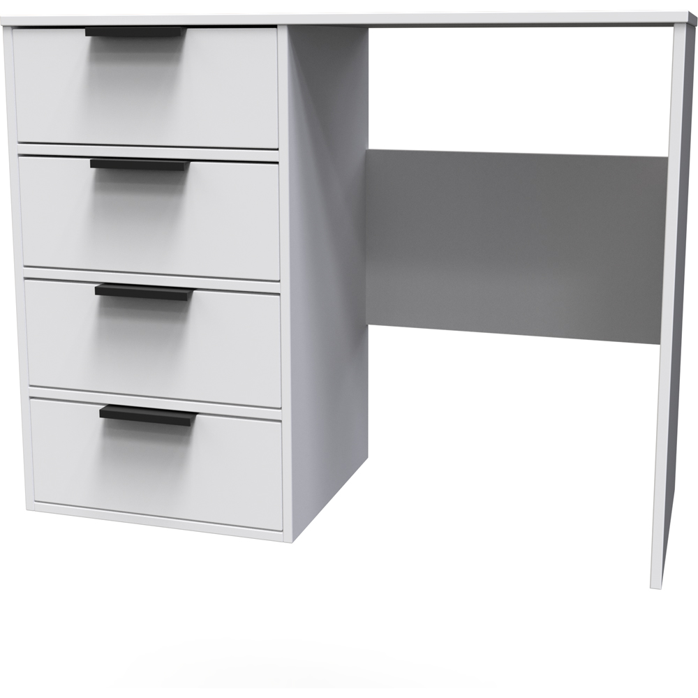 Crowndale Hong Kong 4 Drawer Matt White Vanity Dressing Table Ready Assembled Image 2