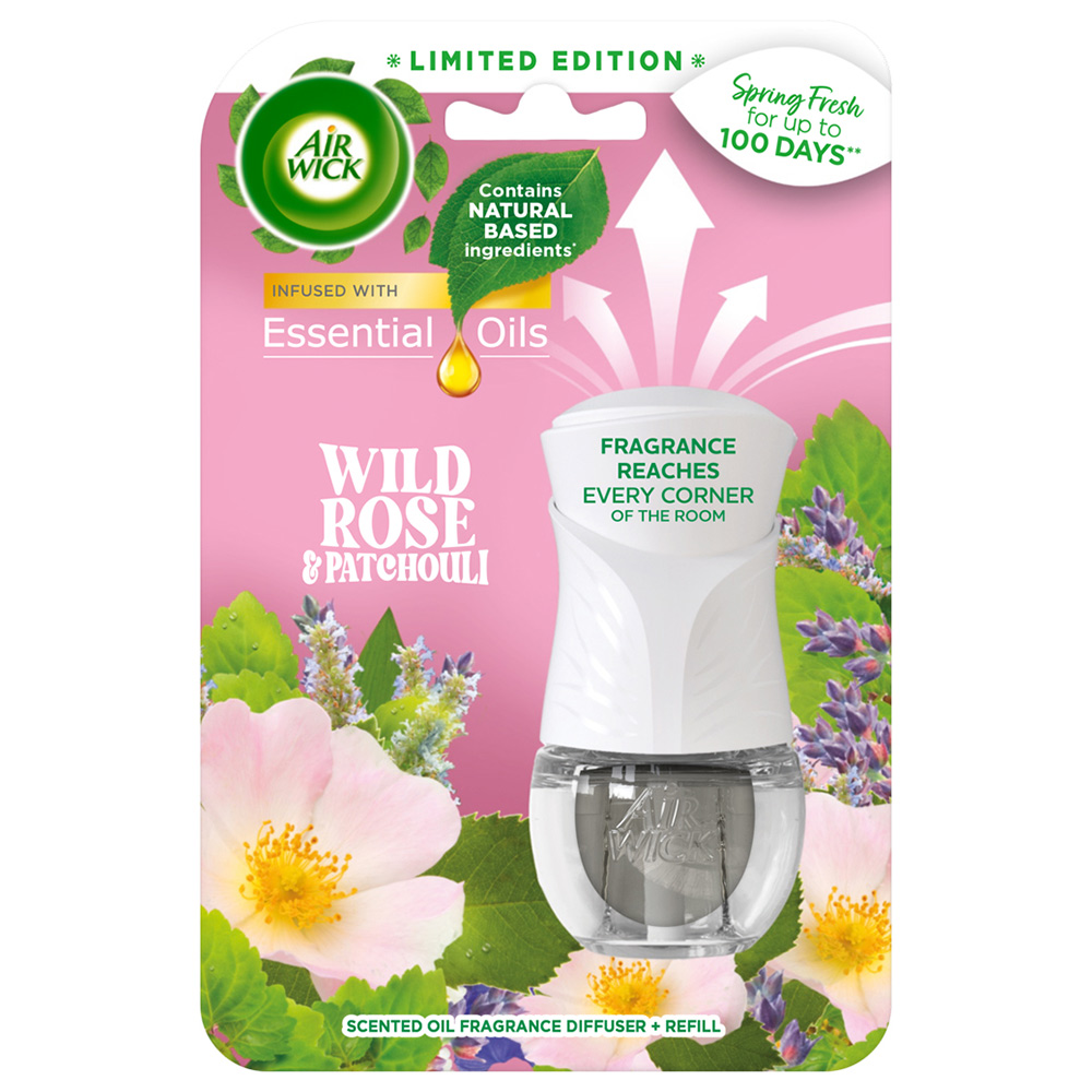Air Wick Wild Rose and Patchouli Scented Oil Electrical Plug-In Diffuser 19ml Image
