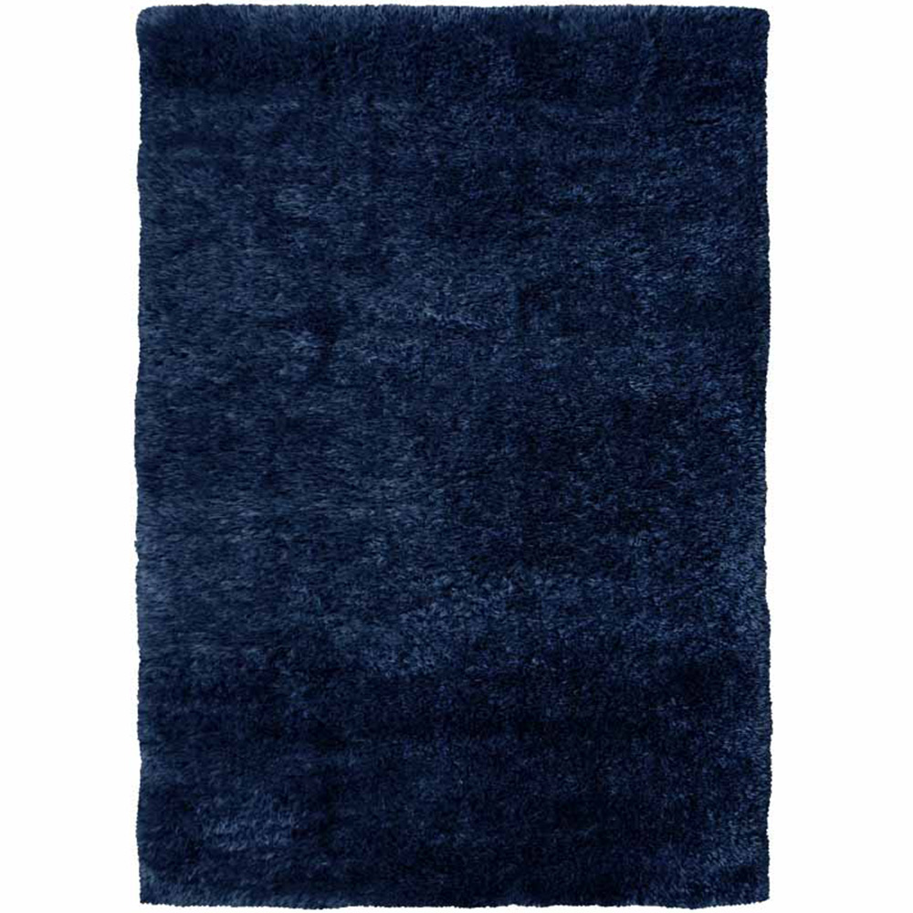 Supersoft Shaggy Deep Blue 120 x 170cm Image 1