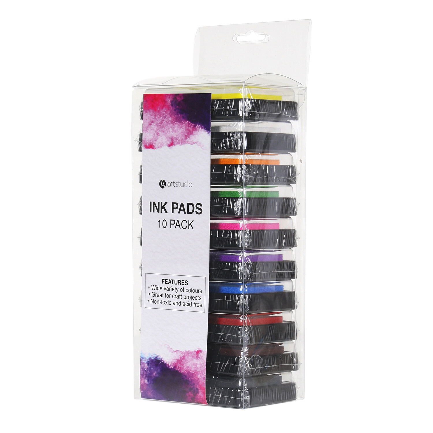 Art Studio Coloured Ink Pads 10 Pack Image 2